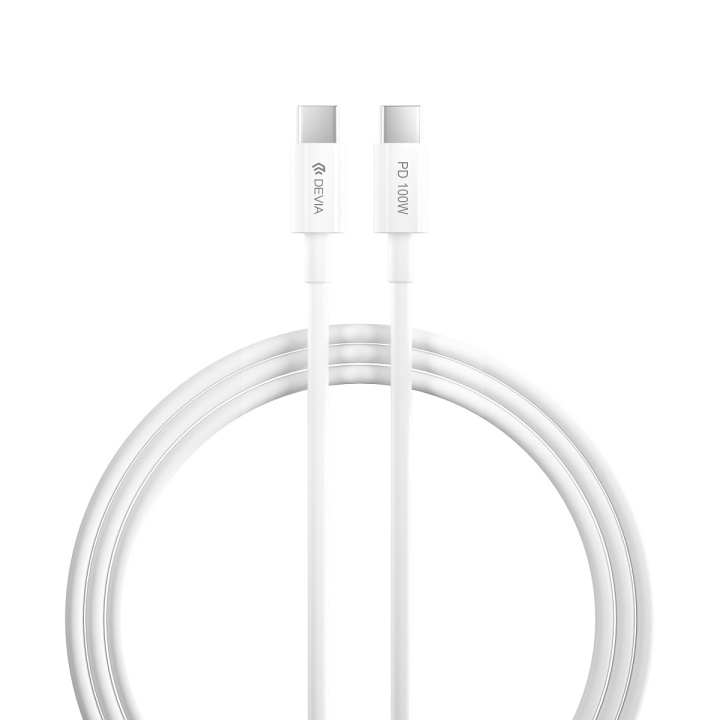 Devia kabel Smart EC317 PD USB-C - USB-C 1,5 m 100W 5A vit i gruppen SMARTPHONES & TABLETS / Opladere og kabler / Kabler / Kabler Type C hos TP E-commerce Nordic AB (C78654)