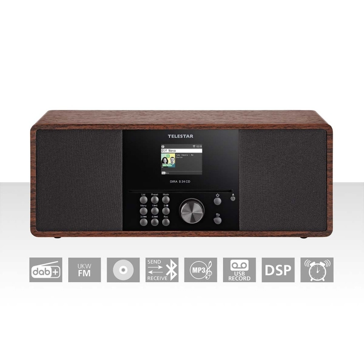 TELESTAR DIRA S 24 CD DAB+ / FM Stereo Radio med CD-afspiller Træ i gruppen HJEMMEELEKTRONIK / Lyd & billede / Hjemmebiograf, HiFi & Bærbar / Radio og vækkeure / Radio hos TP E-commerce Nordic AB (C78696)