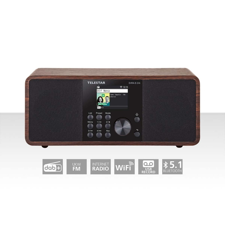 TELESTAR DIRA S 24i Multifunktionel stereoradio DAB+ / FM / Internet / Bluetooth Wood i gruppen HJEMMEELEKTRONIK / Lyd & billede / Hjemmebiograf, HiFi & Bærbar / Radio og vækkeure / Radio hos TP E-commerce Nordic AB (C78701)