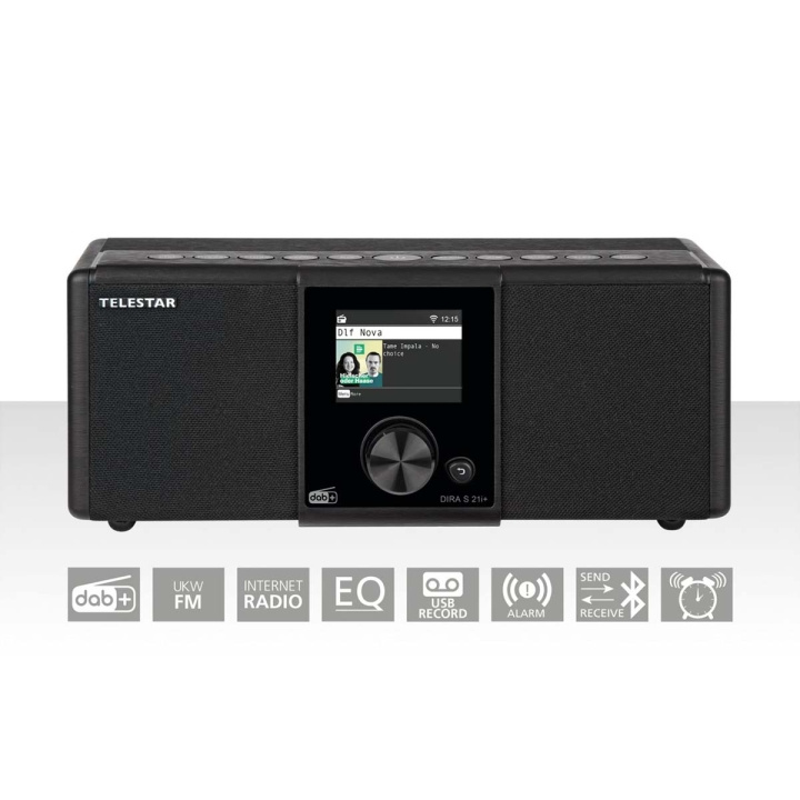 TELESTAR DIRA S21i+ EWF Multifunktionel stereoradio DAB+ / FM / Internet / Bluetooth Sort i gruppen HJEMMEELEKTRONIK / Lyd & billede / Hjemmebiograf, HiFi & Bærbar / Radio og vækkeure / Radio hos TP E-commerce Nordic AB (C78702)