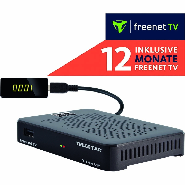 TELESTAR TELEMINI T2 IR ekstremt kompakt DVB-T2/DVB-C HDTV-modtager i gruppen HJEMMEELEKTRONIK / Lyd & billede / Tv og tilbehør / Smart-TV hos TP E-commerce Nordic AB (C78712)