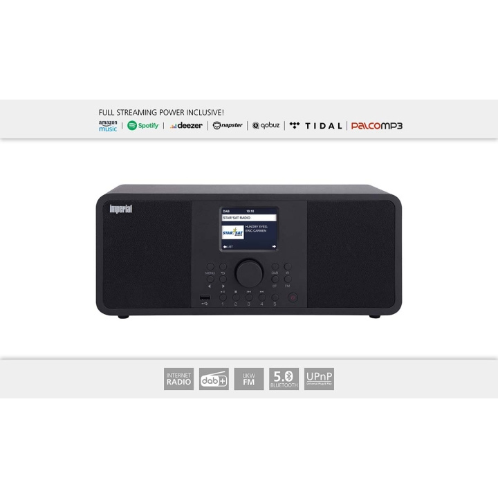 imperial DABMAN i205 Hybrid Stereo Radio til Internet / DAB+ / FM Sort i gruppen HJEMMEELEKTRONIK / Lyd & billede / Hjemmebiograf, HiFi & Bærbar / Radio og vækkeure / Radio hos TP E-commerce Nordic AB (C78745)