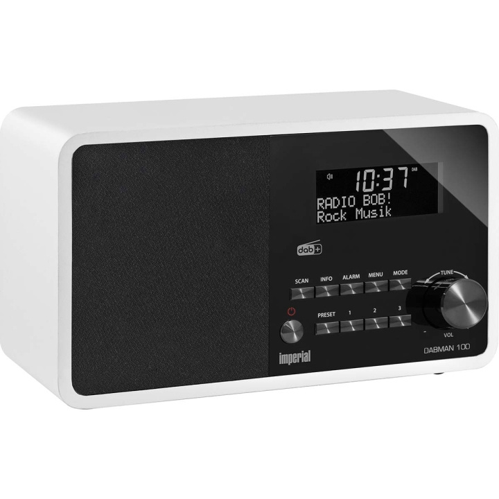 imperial DABMAN 100 DAB+ / FM-radio hvid i gruppen HJEMMEELEKTRONIK / Lyd & billede / Hjemmebiograf, HiFi & Bærbar / Radio og vækkeure / Radio hos TP E-commerce Nordic AB (C78806)