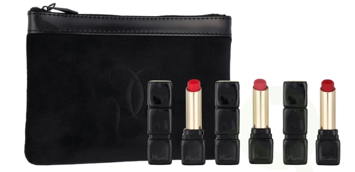 Guerlain Kiss Kiss Tender Matte Lipstick Trio Set 8.4 g 3x2.8gr - #775 Kiss Rouge/#219 Tender Rose/#940 My Rouge/Pouch i gruppen SKØNHED & HELSE / Makeup / Læber / Læbestift hos TP E-commerce Nordic AB (C78901)