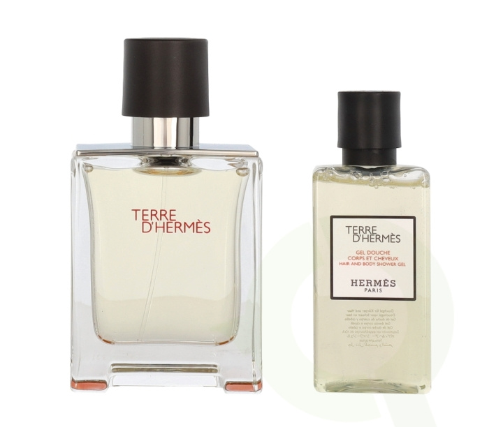 Hermes Terre D\'Hermes Giftset 90 ml Edt Spray 50ml/Hair and Body Shower Gel 40 ml i gruppen SKØNHED & HELSE / Gaveæske / Gaveæske til hende hos TP E-commerce Nordic AB (C78938)