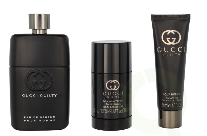 Gucci Guilty Pour Homme Giftset 215 ml Edp Spray 90ml/Shower Gel 50ml/Deodorant Stick 75ml i gruppen SKØNHED & HELSE / Duft & Parfume / Parfume / Parfume til ham hos TP E-commerce Nordic AB (C79053)