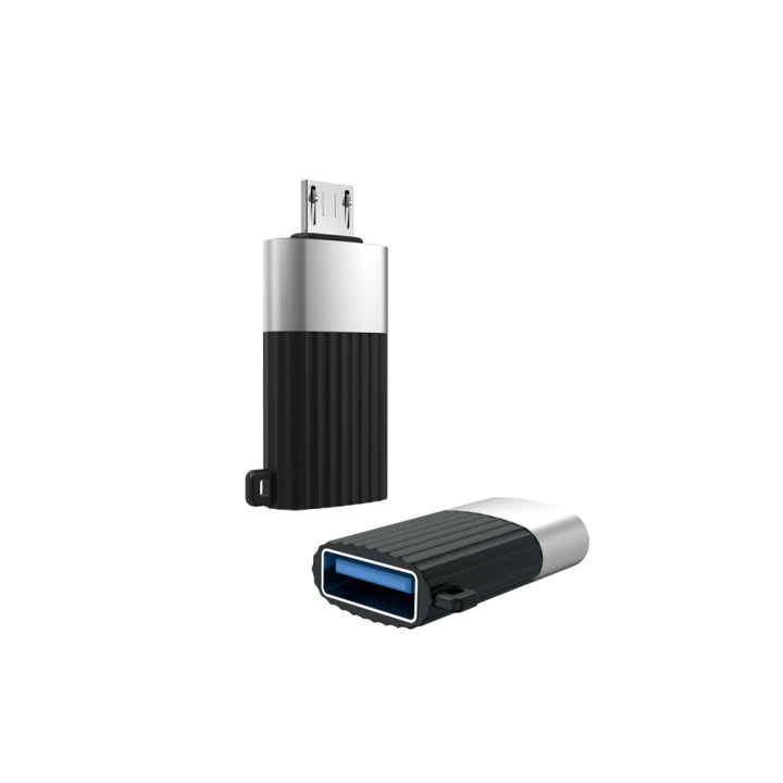 XO adapter NB149-G USB - microUSB svart OTG i gruppen COMPUTERTILBEHØR / Kabler og adaptere / USB / Micro-USB hos TP E-commerce Nordic AB (C79147)