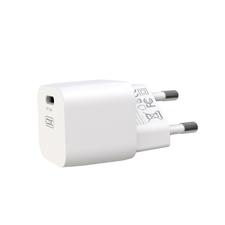 XO väggladdare CE01B PD 20W 1x USB-C vit i gruppen SMARTPHONES & TABLETS / Opladere og kabler / Vægoplader / Væg oplader Type C hos TP E-commerce Nordic AB (C79168)