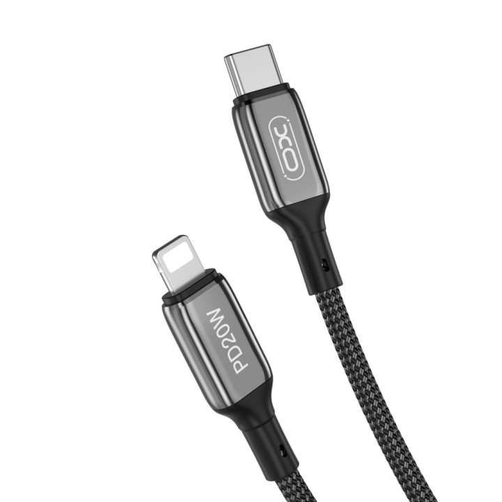 XO kabel NB-Q180A PD USB-C - Lightning 1,0m 20W svart i gruppen COMPUTERTILBEHØR / Kabler og adaptere / USB / USB-C hos TP E-commerce Nordic AB (C79180)