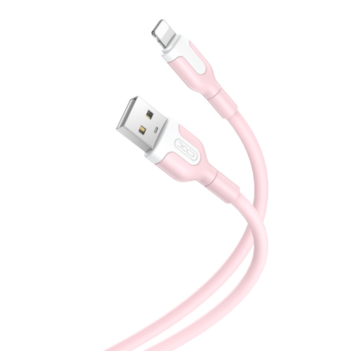 XO kabel NB212 USB - Lightning 1,0 m 2,1A rosa i gruppen SMARTPHONES & TABLETS / Opladere og kabler / Kabler / Kabler Lightning hos TP E-commerce Nordic AB (C79184)