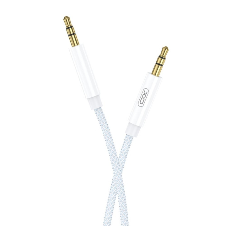 XO ljudkabel NB-R211C jack 3,5mm - jack 3,5mm 1,0 m vit-blå i gruppen HJEMMEELEKTRONIK / Kabler og adaptere / RCA hos TP E-commerce Nordic AB (C79193)