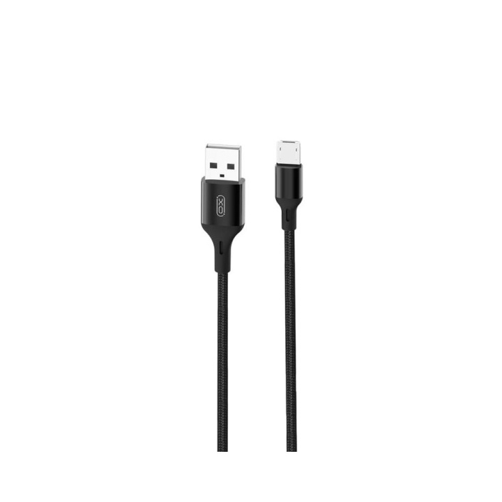 XO kabel NB143 USB - microUSB 2,0 m 2,4A svart i gruppen COMPUTERTILBEHØR / Kabler og adaptere / USB / Micro-USB hos TP E-commerce Nordic AB (C79195)