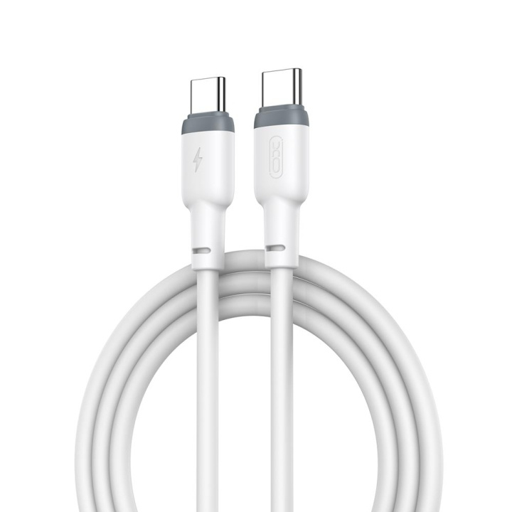 XO kabel NB208B PD USB-C - USB-C 1,0m 60W vit i gruppen COMPUTERTILBEHØR / Kabler og adaptere / USB / USB-C hos TP E-commerce Nordic AB (C79201)