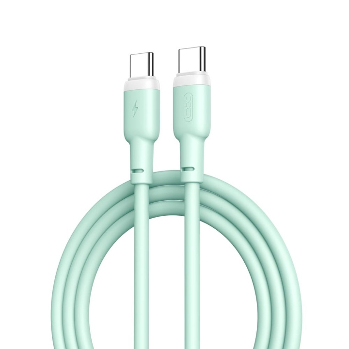 XO kabel NB208B PD USB-C - USB-C 1,0m 60W grön i gruppen COMPUTERTILBEHØR / Kabler og adaptere / USB / USB-C hos TP E-commerce Nordic AB (C79203)