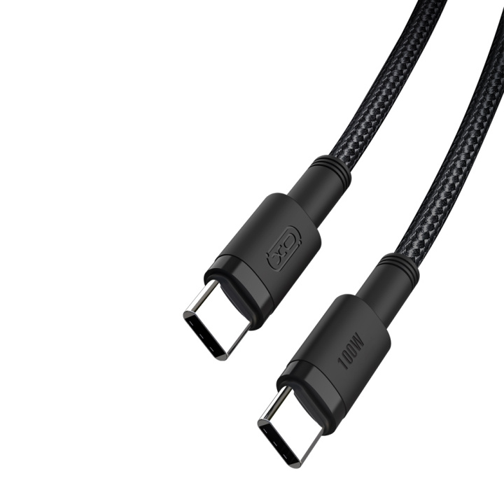 XO kabel NB-Q199 PD USB-C - USB-C 1,5m 100W svart i gruppen COMPUTERTILBEHØR / Kabler og adaptere / USB / USB-C hos TP E-commerce Nordic AB (C79204)