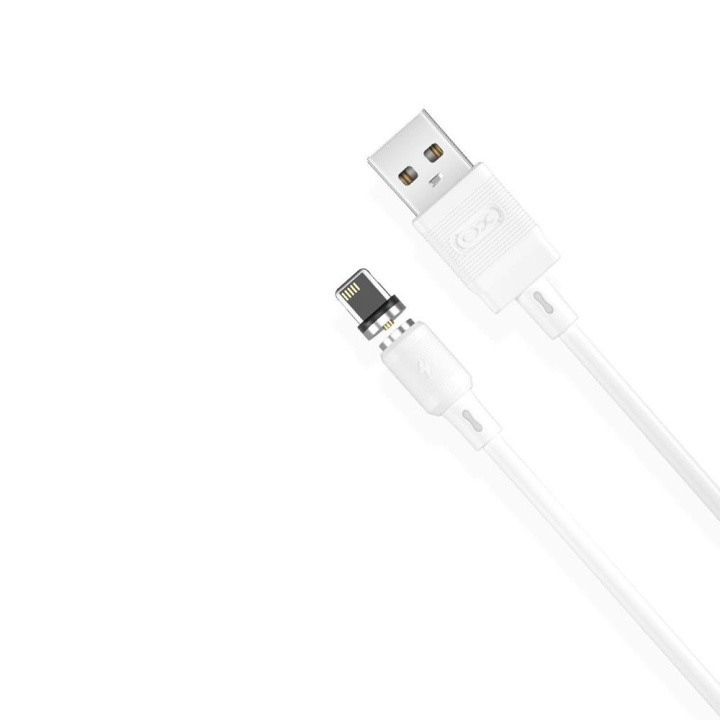 XO kabel magnetisk NB187 USB - Lightning 1,0 m 2,1A vit i gruppen SMARTPHONES & TABLETS / Opladere og kabler / Kabler / Kabler Lightning hos TP E-commerce Nordic AB (C79206)