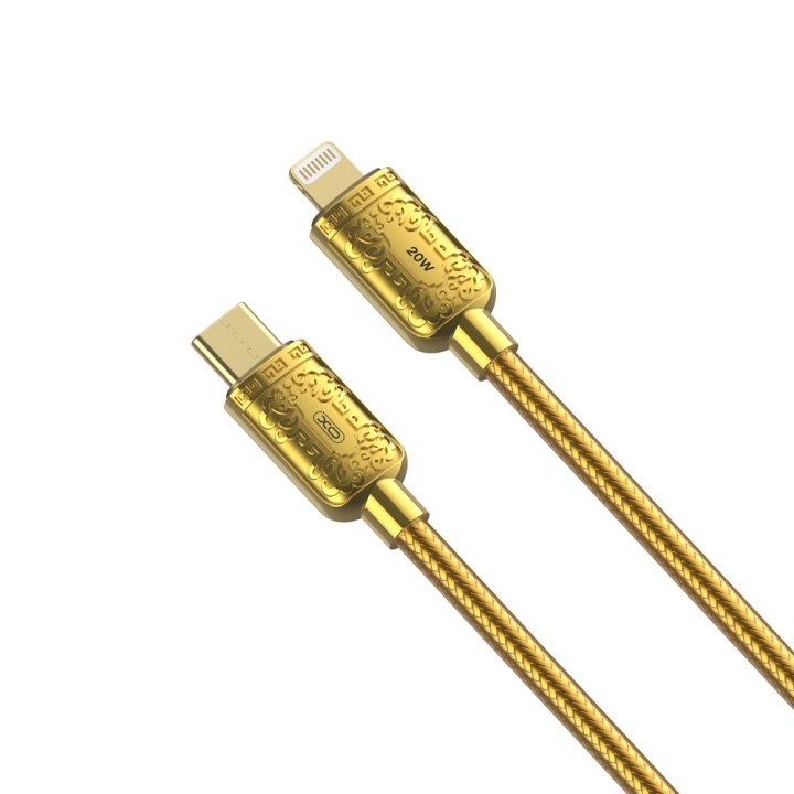 XO kabel NB-Q217A PD USB-C - Lightning 1,0m 20W guld i gruppen COMPUTERTILBEHØR / Kabler og adaptere / USB / USB-C hos TP E-commerce Nordic AB (C79214)