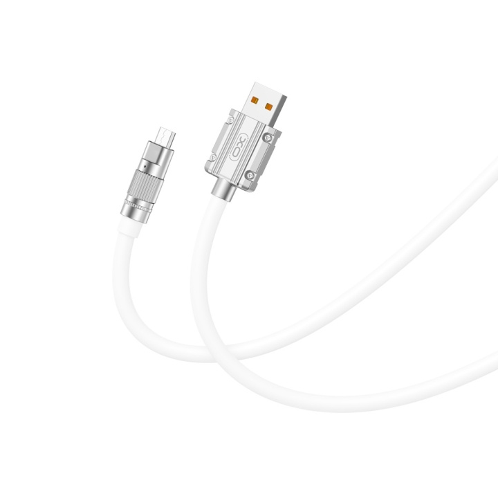 XO kabel NB227 USB - microUSB 1,2 m 6A vit i gruppen COMPUTERTILBEHØR / Kabler og adaptere / USB / Micro-USB hos TP E-commerce Nordic AB (C79229)