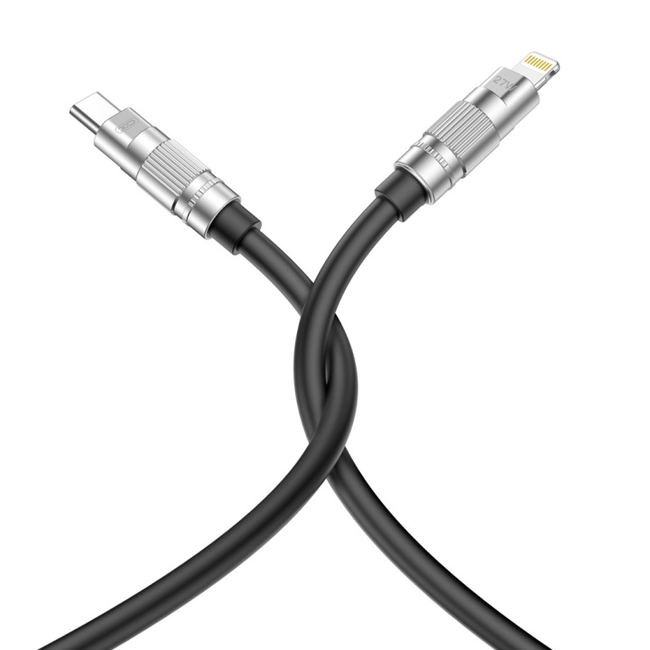 XO kabel NB-Q228A USB-C - Lightning 1,2m 27W svart i gruppen COMPUTERTILBEHØR / Kabler og adaptere / USB / USB-C hos TP E-commerce Nordic AB (C79236)