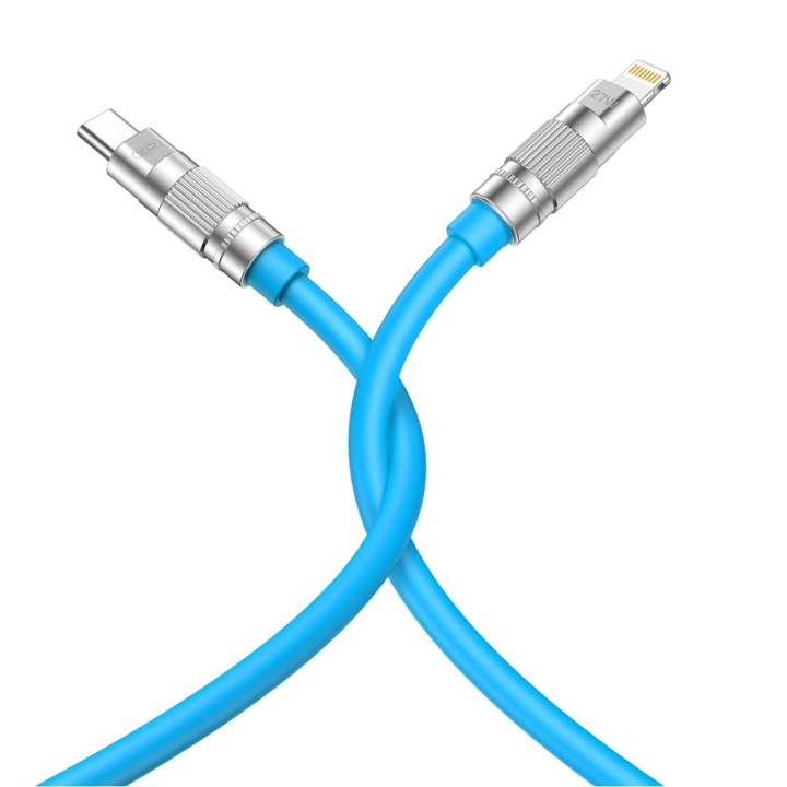 XO kabel NB-Q228A USB-C - Lightning 1,2m 27W blå i gruppen COMPUTERTILBEHØR / Kabler og adaptere / USB / USB-C hos TP E-commerce Nordic AB (C79237)