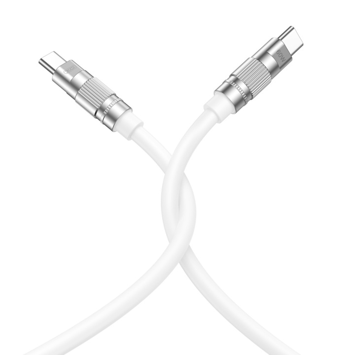 XO kabel NB-Q228B USB-C - USB-C 1,2m 60W vit i gruppen COMPUTERTILBEHØR / Kabler og adaptere / USB / USB-C hos TP E-commerce Nordic AB (C79238)