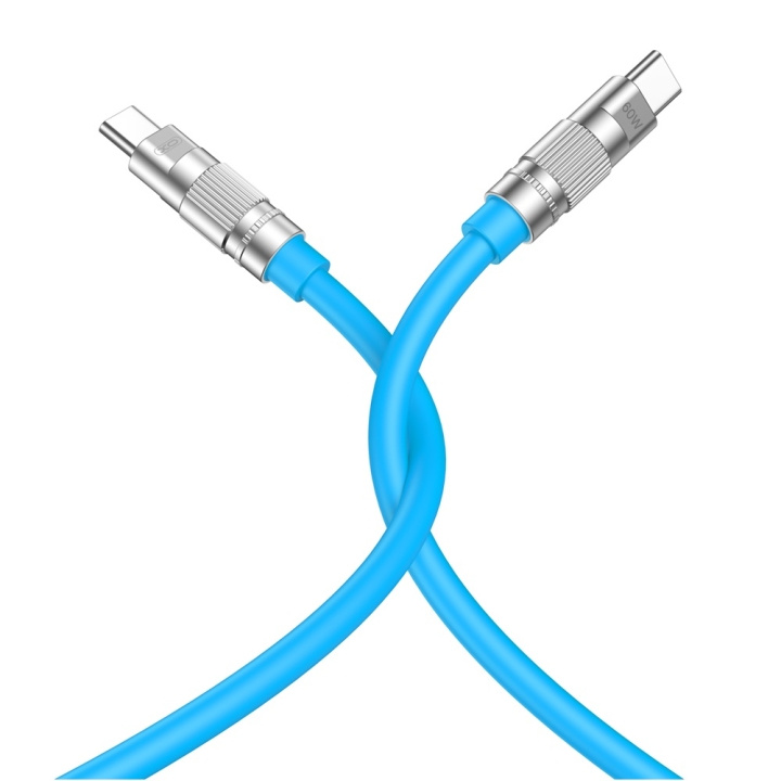 XO kabel NB-Q228B USB-C - USB-C 1,2m 60W blå i gruppen COMPUTERTILBEHØR / Kabler og adaptere / USB / USB-C hos TP E-commerce Nordic AB (C79239)