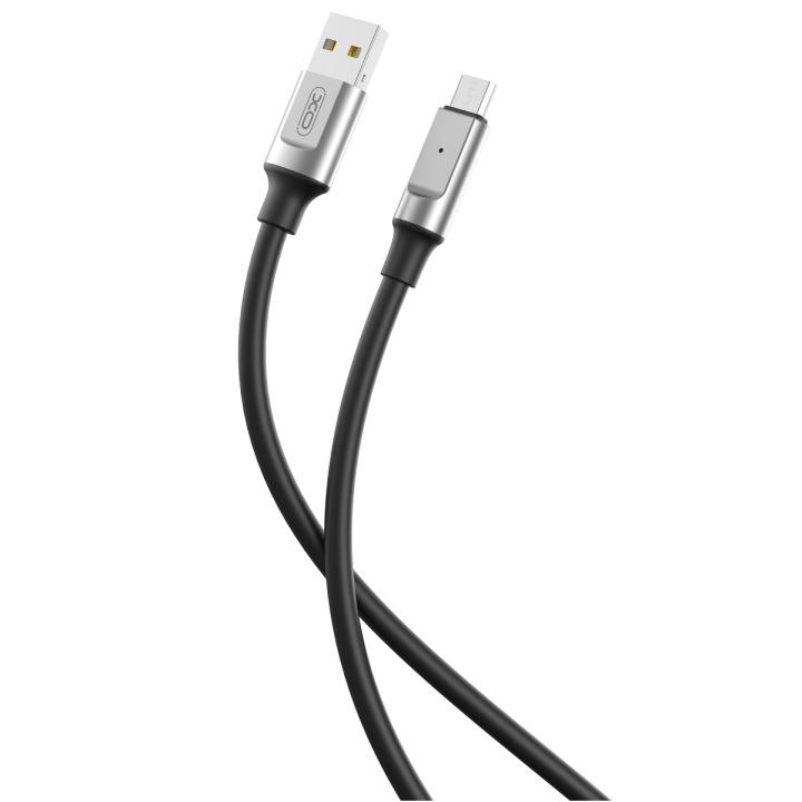 XO kabel NB251 USB - microUSB 1,0 m 6A svart i gruppen COMPUTERTILBEHØR / Kabler og adaptere / USB / Micro-USB hos TP E-commerce Nordic AB (C79261)