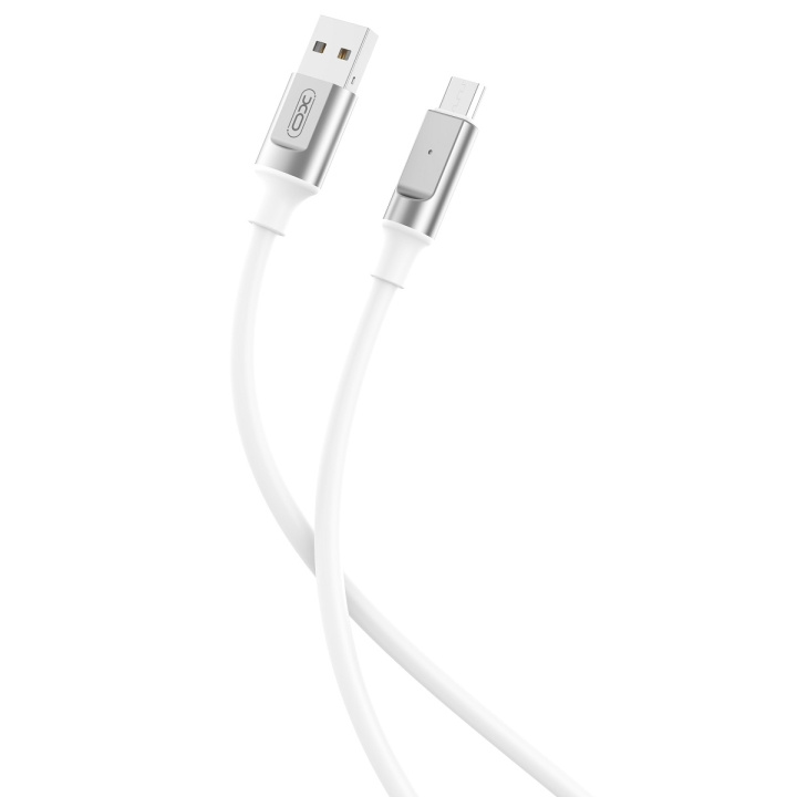 XO kabel NB251 USB - microUSB 1,0 m 6A vit i gruppen COMPUTERTILBEHØR / Kabler og adaptere / USB / Micro-USB hos TP E-commerce Nordic AB (C79262)