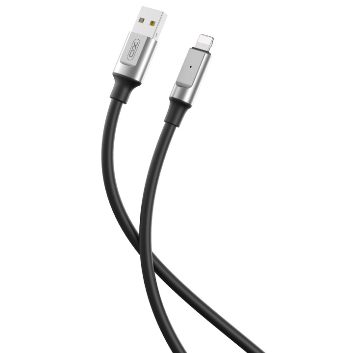 XO kabel NB251 USB - Lightning 1,0 m 6A svart i gruppen SMARTPHONES & TABLETS / Opladere og kabler / Kabler / Kabler Lightning hos TP E-commerce Nordic AB (C79264)