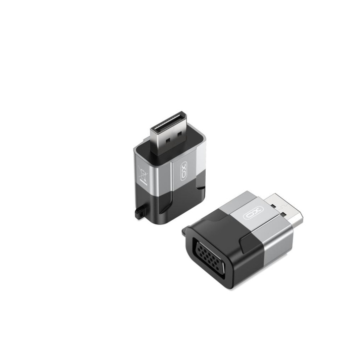 XO adapter GB016 Displayport - VGA grå i gruppen COMPUTERTILBEHØR / Kabler og adaptere / VGA hos TP E-commerce Nordic AB (C79292)