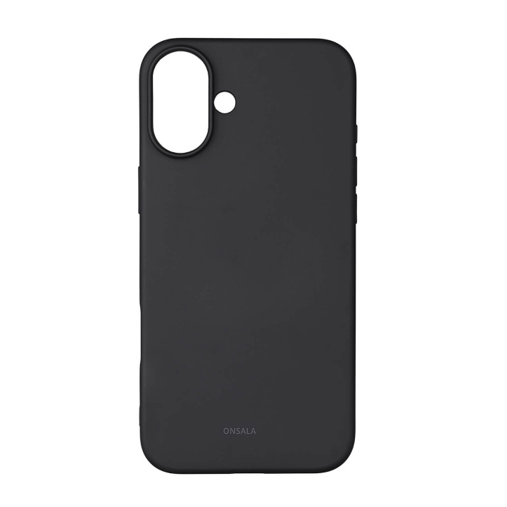 Onsala Mobilcover med Silikone Feel Black - iPhone 16 Plus i gruppen SMARTPHONES & TABLETS / Mobil Beskyttelse / Apple / iPhone 16 hos TP E-commerce Nordic AB (C79401)