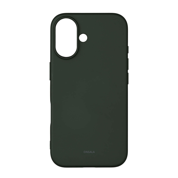 Onsala Mobilcover med Silikone Feel Olive Green - iPhone 16 i gruppen SMARTPHONES & TABLETS / Mobil Beskyttelse / Apple / iPhone 16 hos TP E-commerce Nordic AB (C79403)