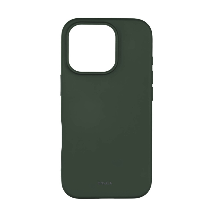 Onsala Mobilcover med Silikone Feel Olive Green - iPhone 16 Pro i gruppen SMARTPHONES & TABLETS / Mobil Beskyttelse / Apple / iPhone 16 hos TP E-commerce Nordic AB (C79404)