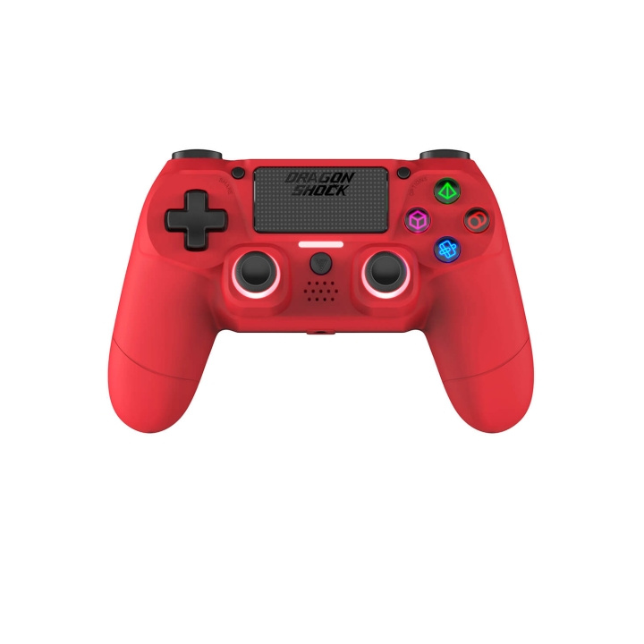 DragonShock Trådløs Controller Mizar til PS4 Rød i gruppen HJEMMEELEKTRONIK / Spilkonsoller og tilbehør / Sony PlayStation 4 / Tilbehør hos TP E-commerce Nordic AB (C79477)