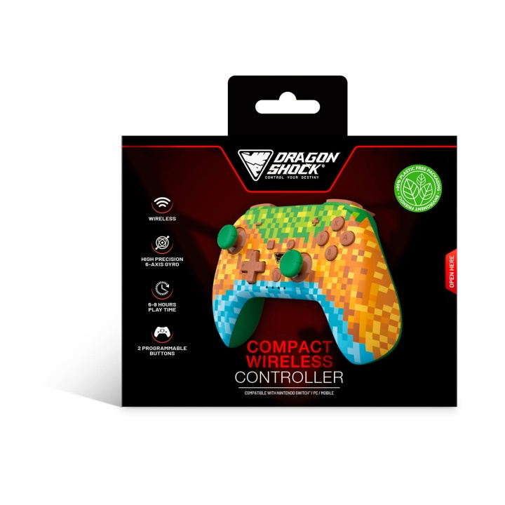 DragonShock Trådløs Controller Poptop til NSW Minecraft i gruppen HJEMMEELEKTRONIK / Spilkonsoller og tilbehør / Nintendo Switch hos TP E-commerce Nordic AB (C79479)