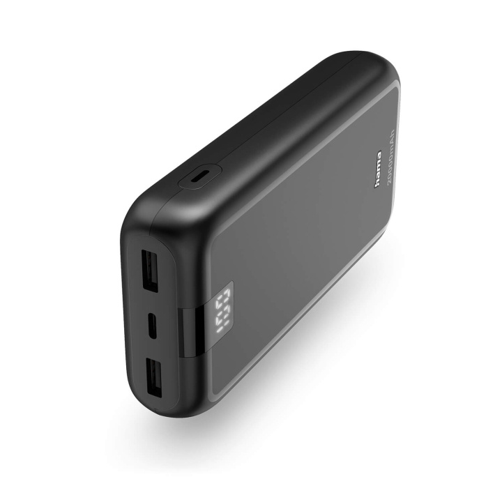 Hama Powerbank 20000mAh 2xUSB-A+1xUSB-C Anthracite i gruppen SMARTPHONES & TABLETS / Opladere og kabler / Powerbanks hos TP E-commerce Nordic AB (C79494)