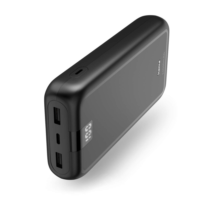 Hama Powerbank 24000mAh 2xUSB-A+1xUSB-C Anthracite i gruppen SMARTPHONES & TABLETS / Opladere og kabler / Powerbanks hos TP E-commerce Nordic AB (C79495)