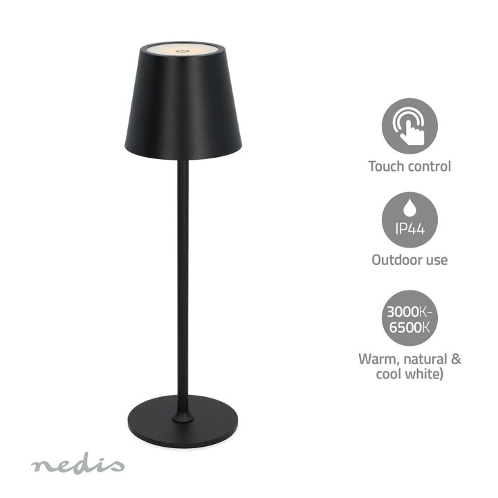 Nedis LED bordlampe | LED | 1.8 W | 150 lm | 3000 - 6000 K | Sort i gruppen HJEMMEELEKTRONIK / Lys / Gulvlamper hos TP E-commerce Nordic AB (C79504)