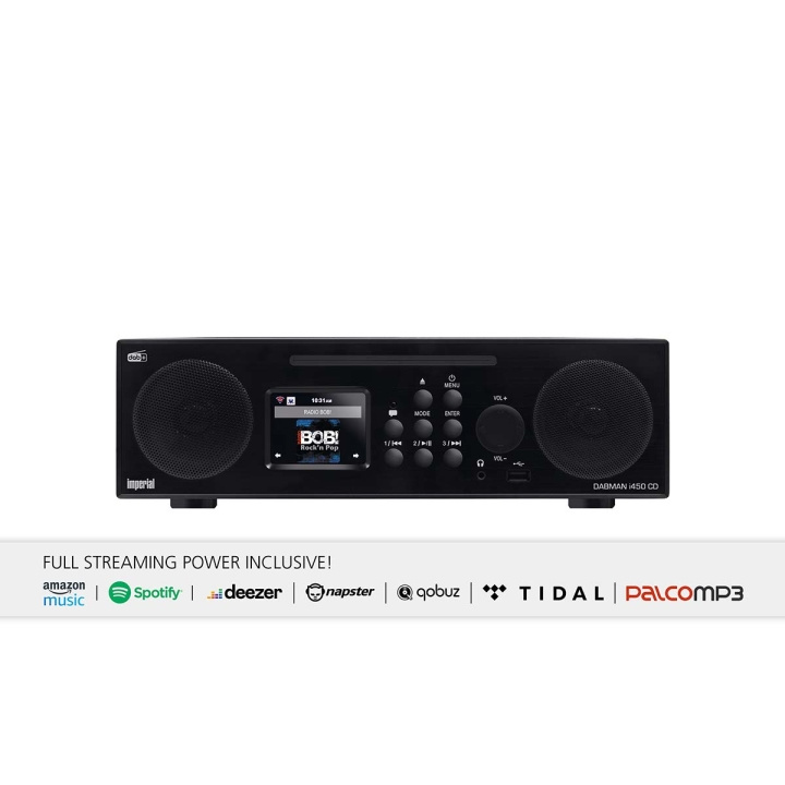 imperial DABMAN i450 CD Multifunktionel stereoradio til DAB+ / FM / Internet Sort i gruppen HJEMMEELEKTRONIK / Lyd & billede / Hjemmebiograf, HiFi & Bærbar / Radio og vækkeure / Radio hos TP E-commerce Nordic AB (C79506)