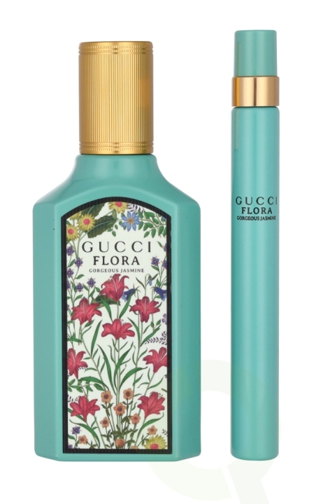 Gucci Flora Gorgeous Jasmine Giftset 60 ml Edp Spray 50ml/Pen Spray 10ml i gruppen SKØNHED & HELSE / Gaveæske / Gaveæske til hende hos TP E-commerce Nordic AB (C79667)