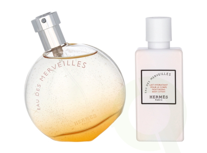 Hermes Eau Des Merveilles Giftset 90 ml Edt Spray 50ml/Body Milk 40ml i gruppen SKØNHED & HELSE / Gaveæske / Gaveæske til hende hos TP E-commerce Nordic AB (C79690)