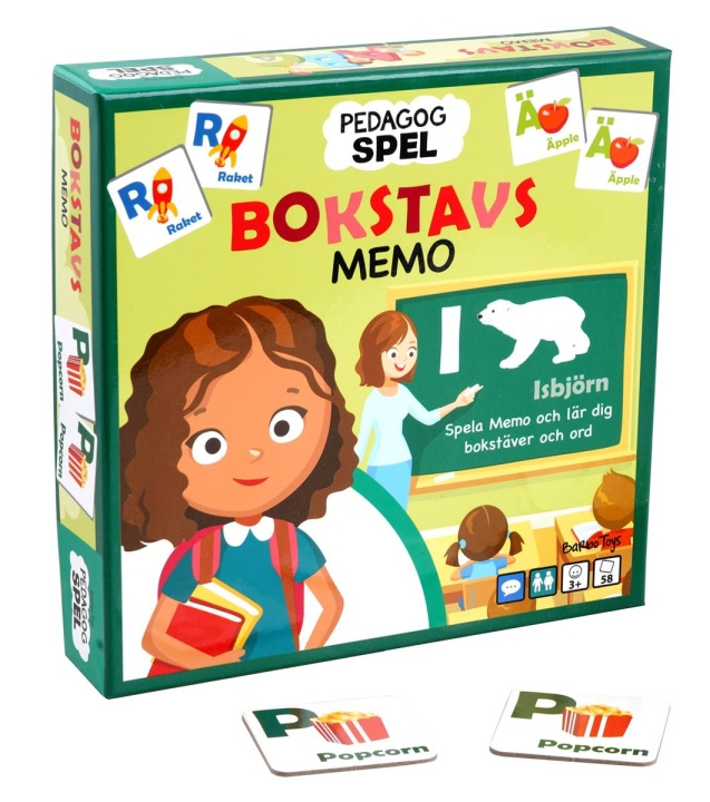 Barbo Toys Barbo Classic Pedagog Spel Bokstavsmemo (SE) i gruppen LEGETØJ, BØRN & BABY / Legetøj / Brætspil / Spil til børn hos TP E-commerce Nordic AB (C79756)