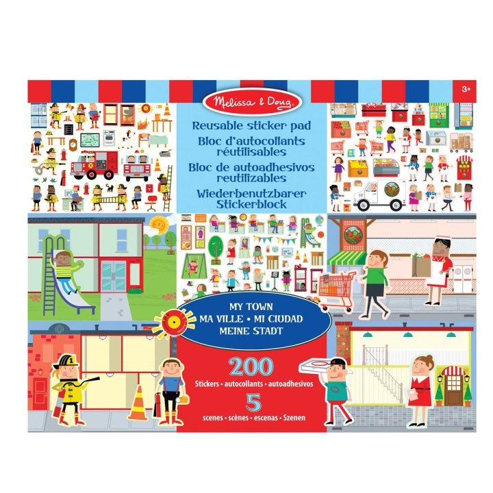 Melissa & Doug Genanvendelige klistermærker Pad My Town i gruppen LEGETØJ, BØRN & BABY / Legetøj / Hobbyartikler hos TP E-commerce Nordic AB (C79770)