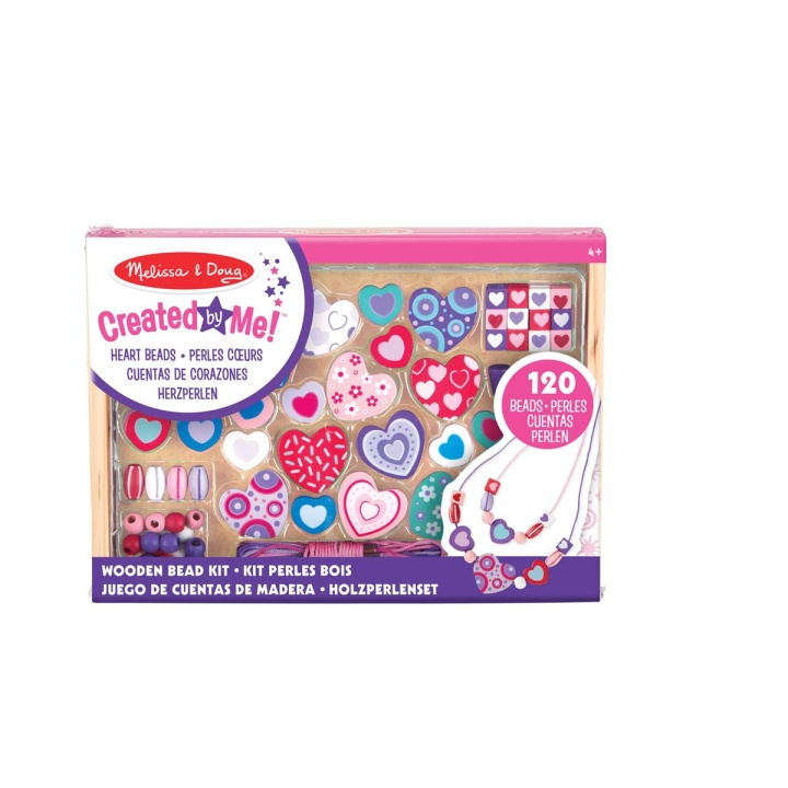 Melissa & Doug Skabt af mig! Træperlesæt med hjerteperler i gruppen LEGETØJ, BØRN & BABY / Legetøj / Hobbyartikler hos TP E-commerce Nordic AB (C79772)