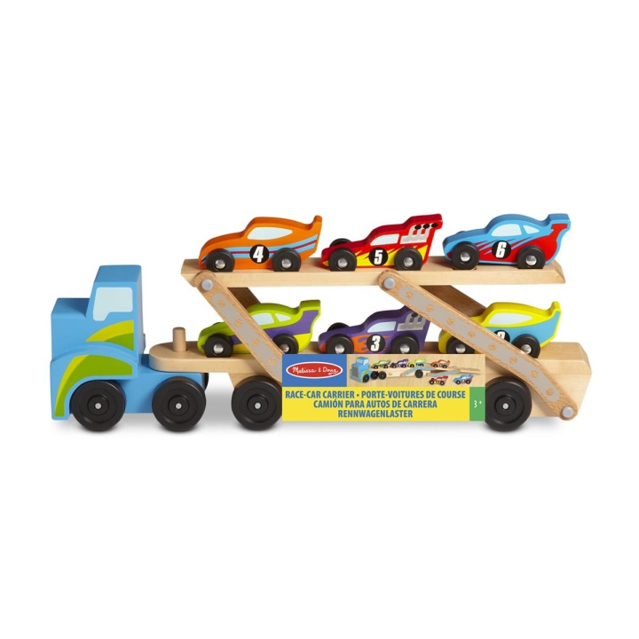 Melissa & Doug Træbiler Racerbil-transportør i gruppen LEGETØJ, BØRN & BABY / Legetøj / Legetøjsbiler hos TP E-commerce Nordic AB (C79786)