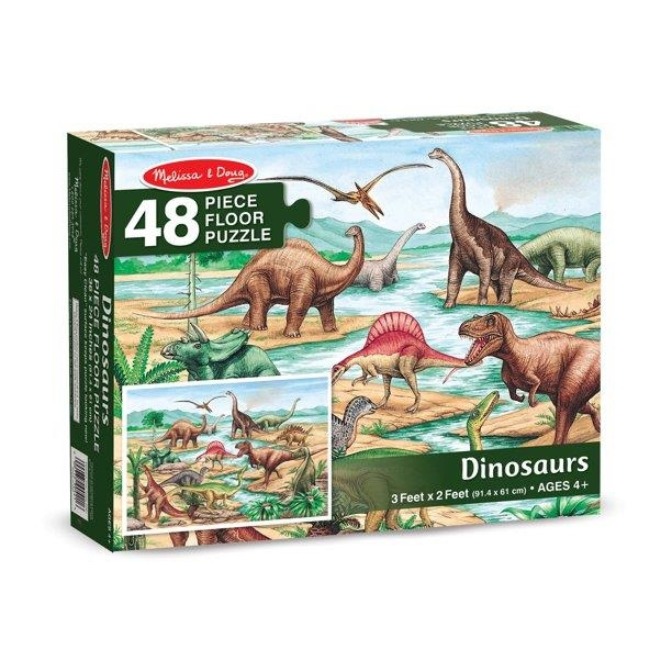 Melissa & Doug 48 brikker gulvpuslespil med dinosaurer i gruppen LEGETØJ, BØRN & BABY / Legetøj / Puslespil hos TP E-commerce Nordic AB (C79816)