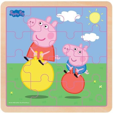 Barbo Toys Peppa Pig træpuslespil med hoppebold i gruppen LEGETØJ, BØRN & BABY / Legetøj / Puslespil hos TP E-commerce Nordic AB (C79836)