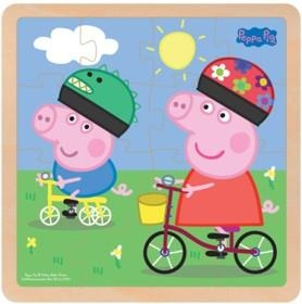 Barbo Toys Peppa Pig træpuslespil Bikeride i gruppen LEGETØJ, BØRN & BABY / Legetøj / Puslespil hos TP E-commerce Nordic AB (C79837)