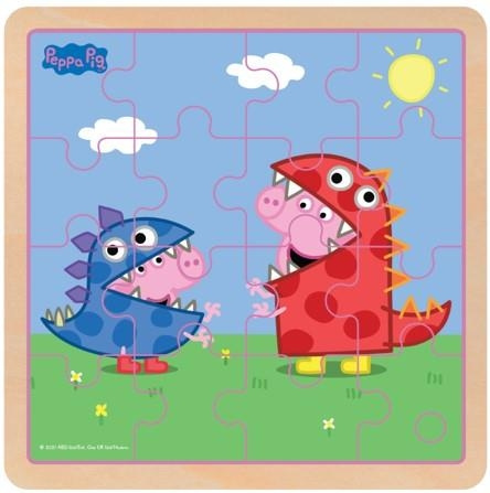 Barbo Toys Peppa Pig træpuslespil Dino DressUp i gruppen LEGETØJ, BØRN & BABY / Legetøj / Puslespil hos TP E-commerce Nordic AB (C79838)