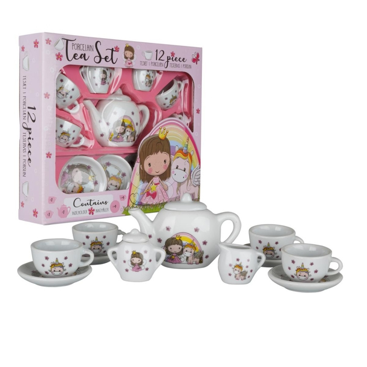 Barbo Toys Barbo Classic Porcelæns tesæt 12 dele Pink i gruppen LEGETØJ, BØRN & BABY / Legetøj / Køkken legesager hos TP E-commerce Nordic AB (C79841)